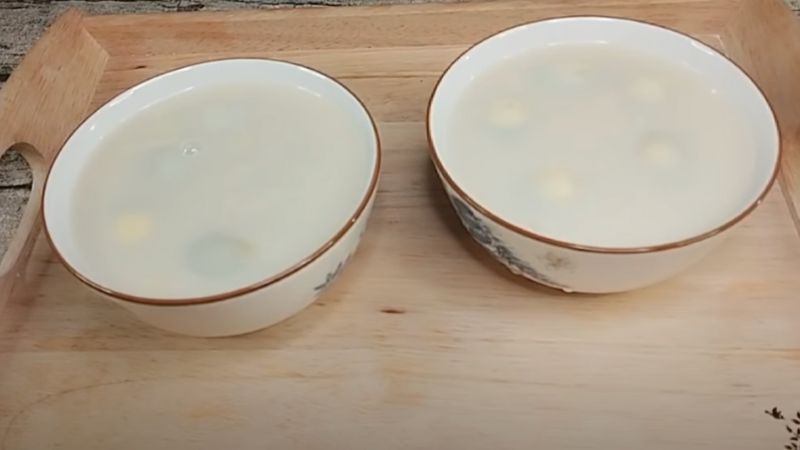 Thành phẩm chè bo bo bạch quả