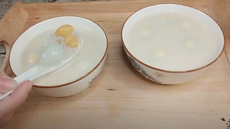 Thưởng thức chè bo bo bạch quả